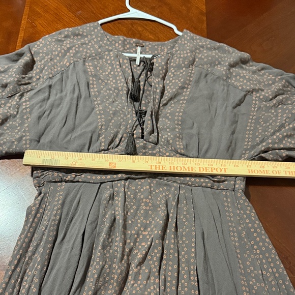 Free people modern Kimono maxi dress  batik Brown Women's Dress Sz 6 - Picture 7 of 9